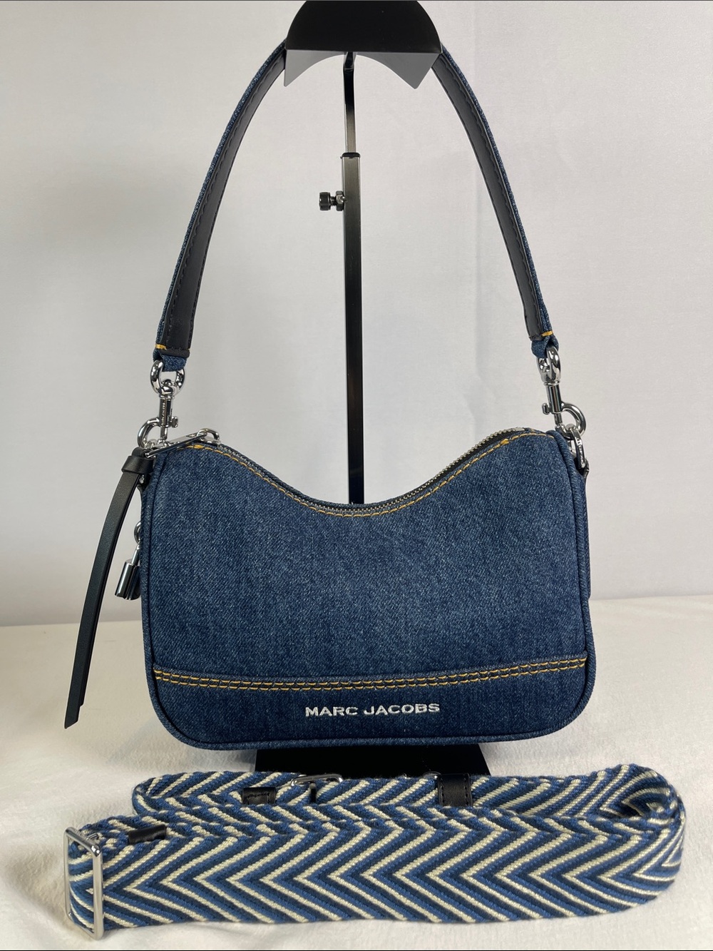 Marc Jacobs Drifter Denim Shoulder Crossbody Bag Blue